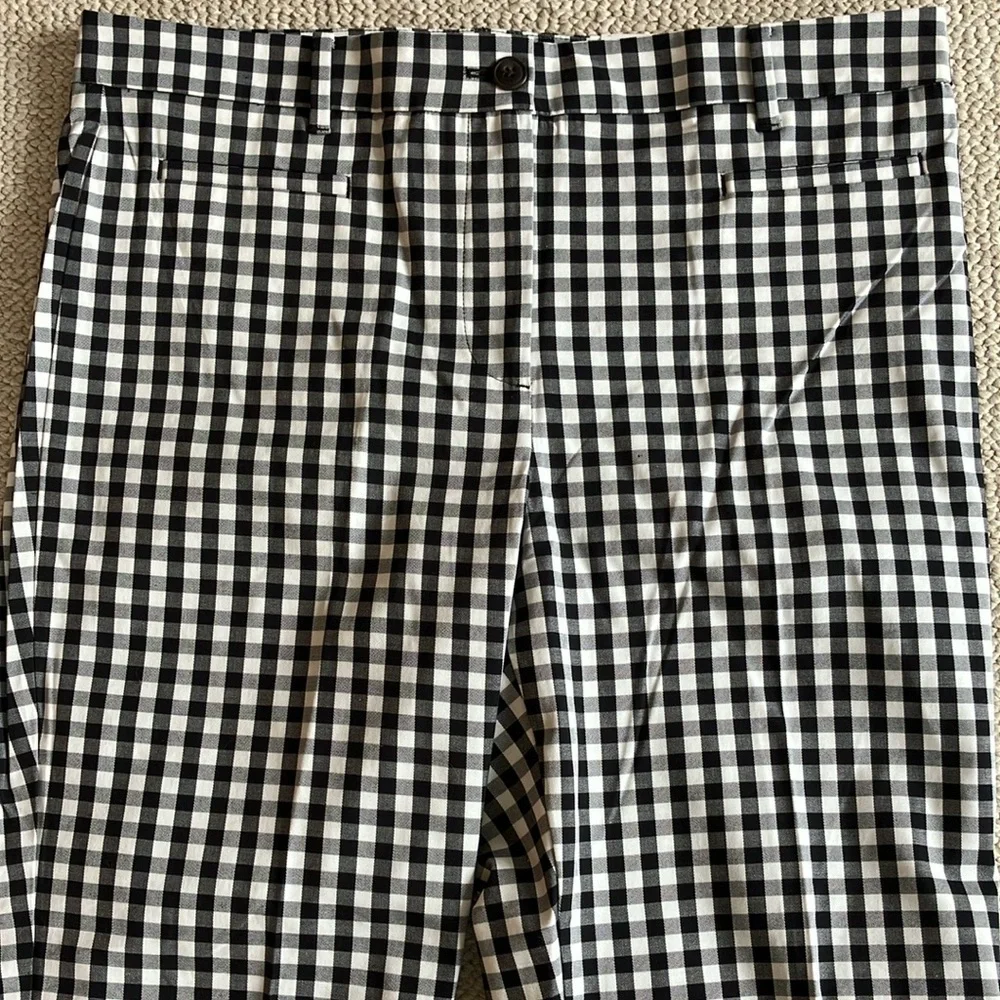 Ann Taylor Gingham Cotton Crop Pants - Picture 3 of 8
